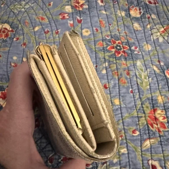 Louis Vuitton Vintage Damier Azur LV Kisslock Wallet 2007 Flawed! Authentic - Picture 4 of 13